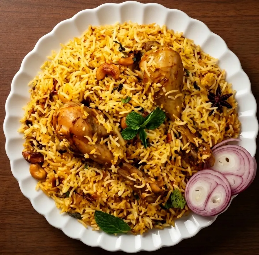 Malabar Chicken Biryani at Malabar Kitchen, South Indian restaurant in Peterborough, ON